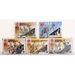 Five  Airfix 1/32nd Scale Military Series 2 Figure Sets,51551 German Infantry,51555 Japanese