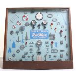 Scarce Shop Counter Display Case Ship Fittings by Rip Max, marine accessories in perspex and