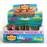 Britains  Herald 4501 Indian Canoe Sets in Trade Box, 14 canoe sets, with two Indians, metal keel