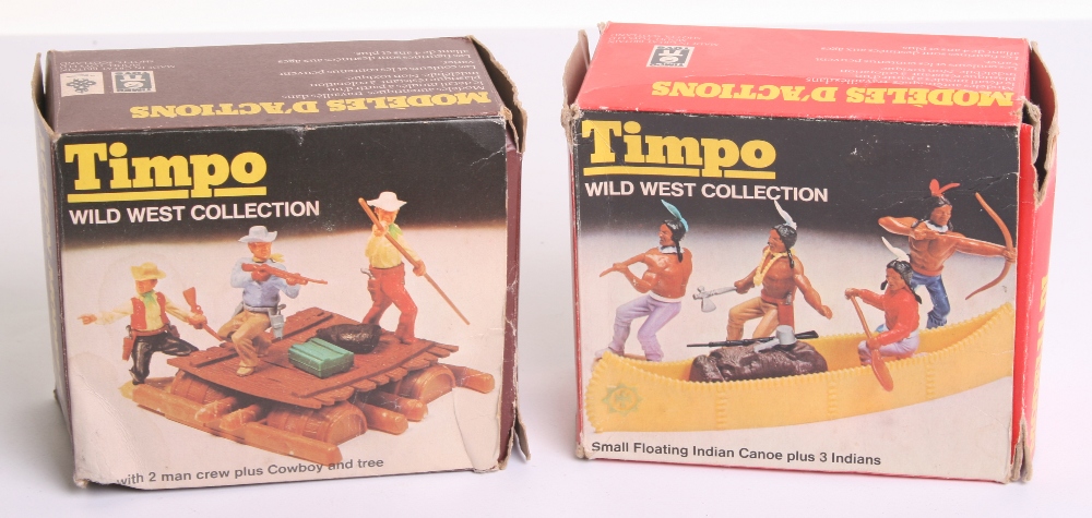 Two Timpo Wild West Collection Sets, 754 Small Indian Canoe plus 3 Indians and set 763 Raft with 2 - Image 2 of 4