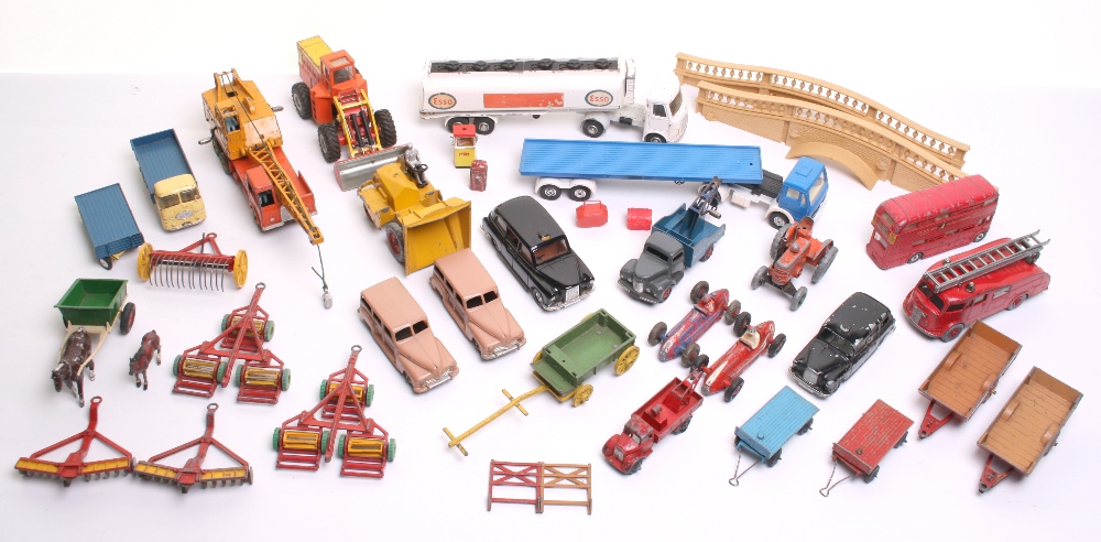 Quantity of Playworn Dinky Toys , including 23n Masserati racing car, 231 Masserati racing car, 2x