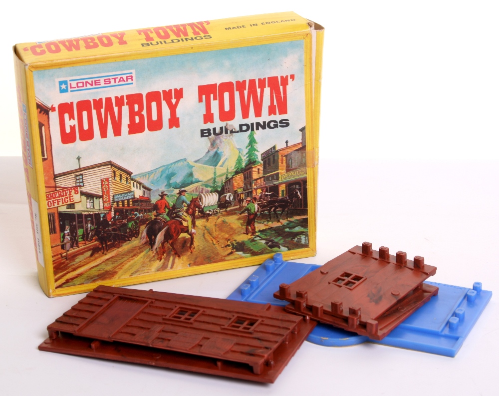 Lot no:44  Lone Star Cowboy Town Buildings, No 3513 blue/brown plastic Forge, in mint boxed - Image 2 of 2