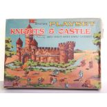 Lot no: 47 Louis Marx & Co Knights & Castle Miniature Play Set, including plastic castle, knights,
