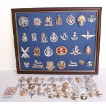Collection of British Army Anodised / Staybright  Cap Badges of various regiments including Wessex