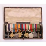 Military Cross Miniature Medal Group of Ten, consisting of George VI type MC (GRI), 1914 star with