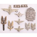 Parachute Regiment & Special Air Service (S.A.S) Badges consisting of wartime issue other ranks