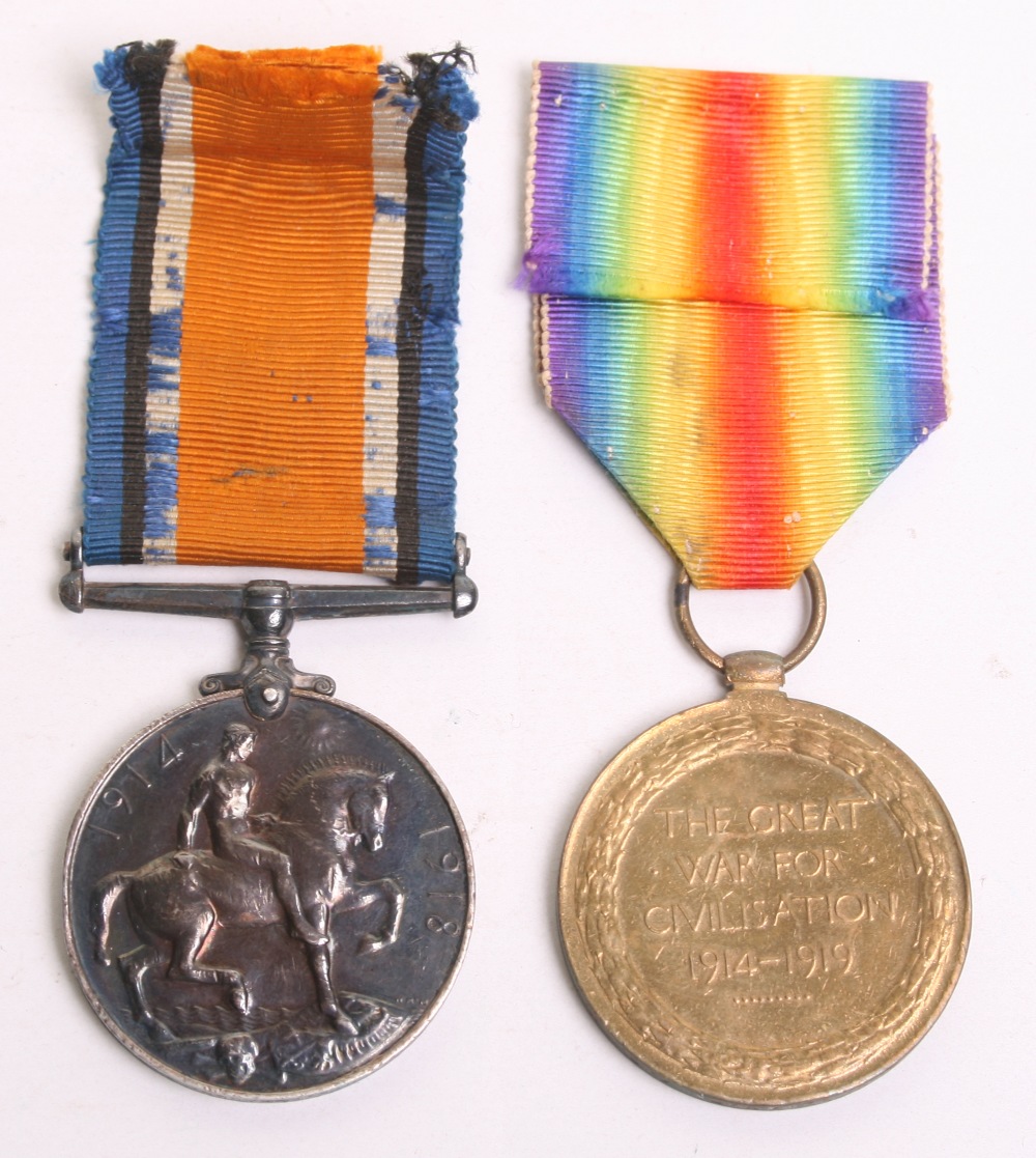 Great War Medal Pair consisting of British War medal and Allied Victory medals awarded to J49029 - Image 2 of 3