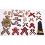 Selection of Cloth and Metal Badges consisting of two early bullion marksman badges, embroidered