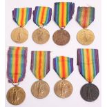 Selection of Great War Allied Victory Medals awarded to 541958 SPR J W C MILLER RE, 25249 GNR W