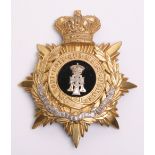 Victorian Yorkshire Regiment The Green Howards Officers Home Service Helmet Plate, of fine quality