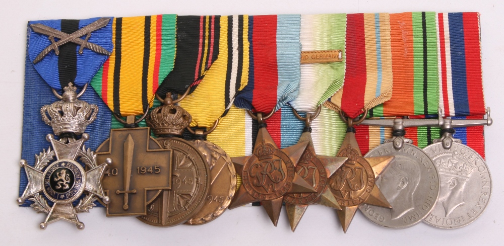 Interesting WW2 Belgium and English Medal Group to Belgium National who Escaped Imprisonment by - Image 2 of 2