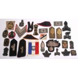 Selection of Italian Fascist and Republic Insignia Grouping consisting of embroidered cloth cap