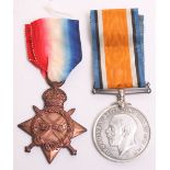 Great War 1914-15 Star and British War Medal Pair awarded to T4-084066 DVR C L HOPPER ASC. Rank on