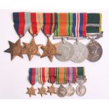 WW2 Campaign and Territorial Efficiency Dorset Regiment Medal Group, consisting of 1939-45 star,