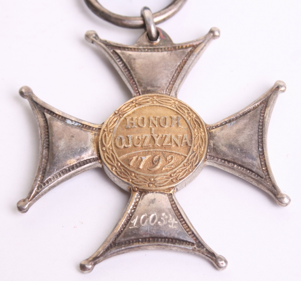 Polish Virtuti Militari Medal Awarded to Monte Cassino Casualty Captain Waclow Buyko, pre-war 5th - Image 3 of 3