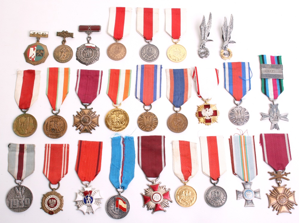 Selection of Polish Medals from various periods during the post war era up until the current day.