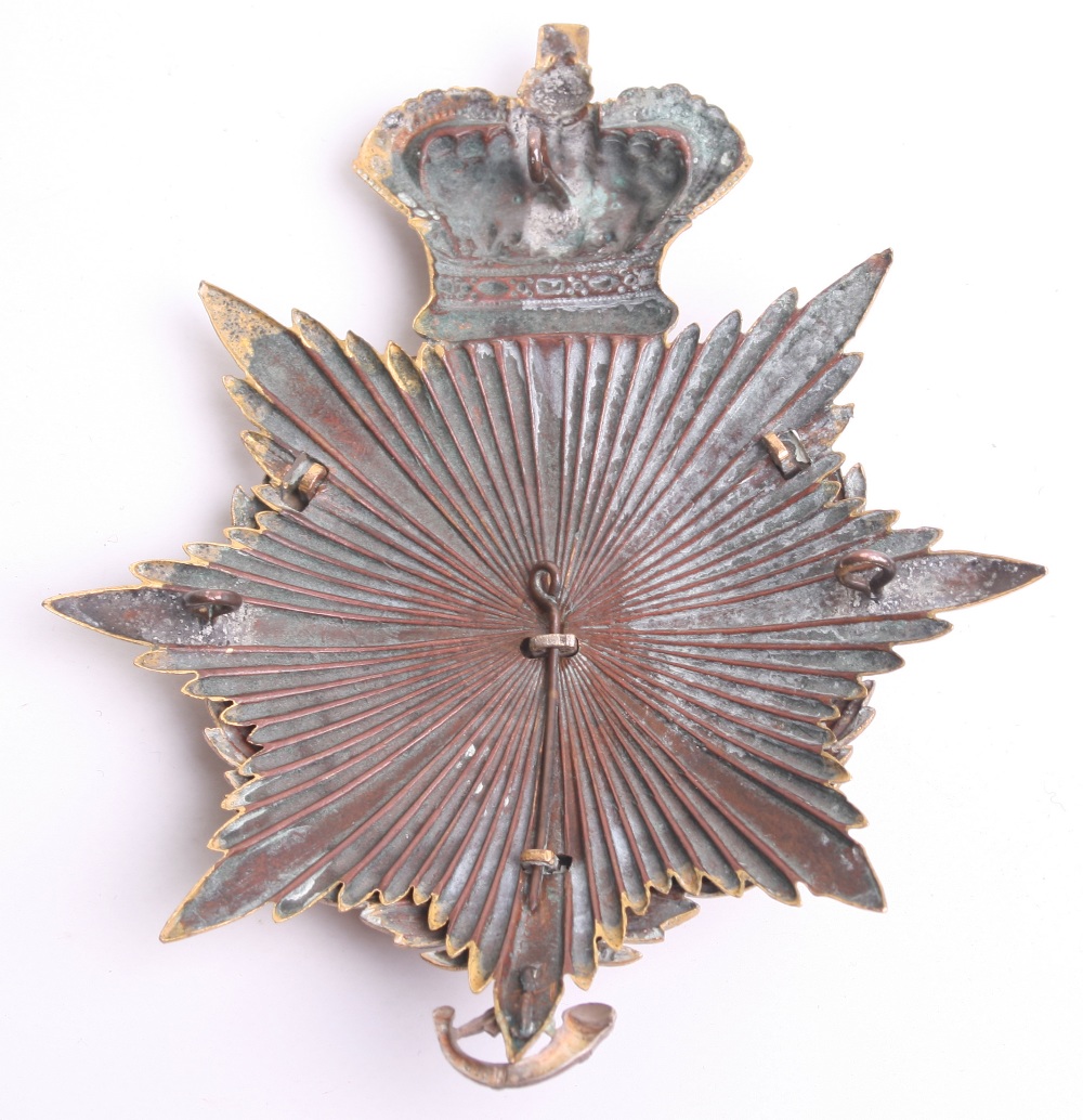 Victorian Royal Marines Light Infantry Officers Helmet Plate 1878-1901, Victorian crowned star - Image 2 of 2