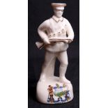 Great War Crested China Tommy In Bayonet Attack, Reg No 658678, with full gilt trim. Manufactured by