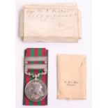 Casualty Two Clasp Indian General Service Medal (1895) Kings Own Yorkshire Light Infantry, the medal