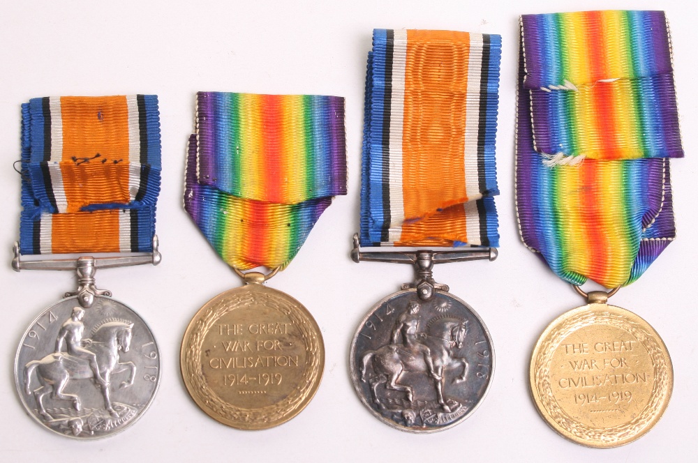 2x Great War Medal Pairs both consisting of British War medal and Allied Victory medal. Medals - Image 2 of 4