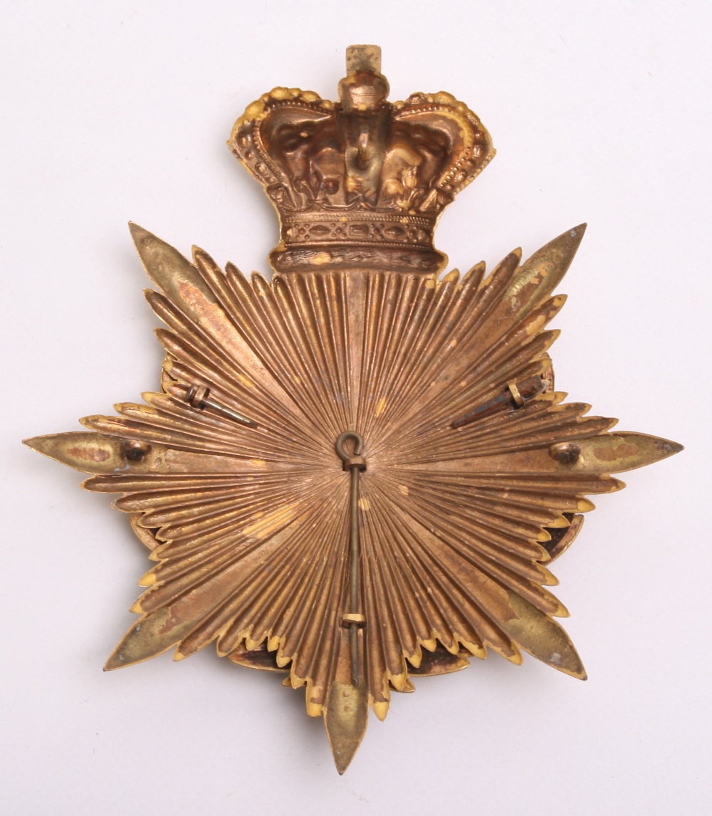 Rare Victorian 105th Madras Light Infantry Helmet Plate, of superb quality gilt crowned star, - Image 2 of 2