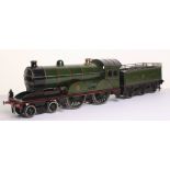 * Gauge III early live steam 4-4-0 North Eastern locomotive 1238 and tender, probably Carette, circa