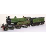 * Rare Carette gauge III live steam 4-4-0 Smith Compound North Eastern locomotive 1870 and tender,