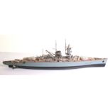 A wooden model of a German Deutschland-class heavy cruiser ‘Admiral Graf Spree’ Battleship,