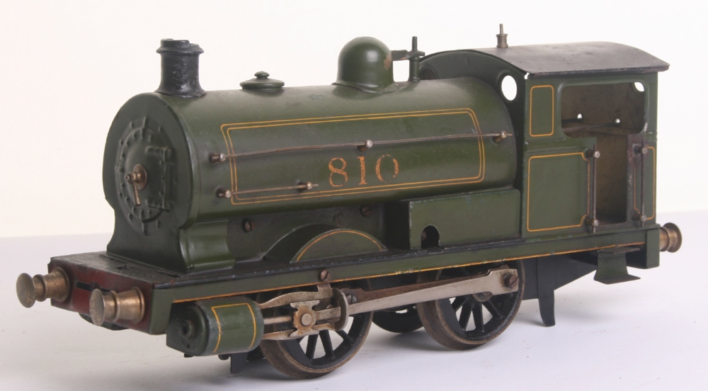 Bassett-Lowke gauge I c/w 0-4-0 Peckett Saddle Tank engine No.810, circa 1920, with twin