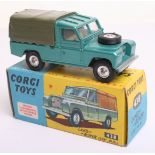 Corgi Toys 438 Land Rover 109 WB, metallic green, olive green plastic canopy,lemon interior, grey