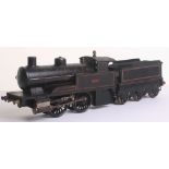 Bing gauge I live steam 0-4-0 locomotive and tender, 1920s, with spirit burner, twin cylinders,