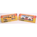 Two Corgi Toys Whizzwheels,317Marcos 3 Litre, orange body, black stripe,371 Porsche Carrera 6,