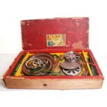 Collection of playworn 1950s Meccano, large selection of mainly red and green component, wheels,