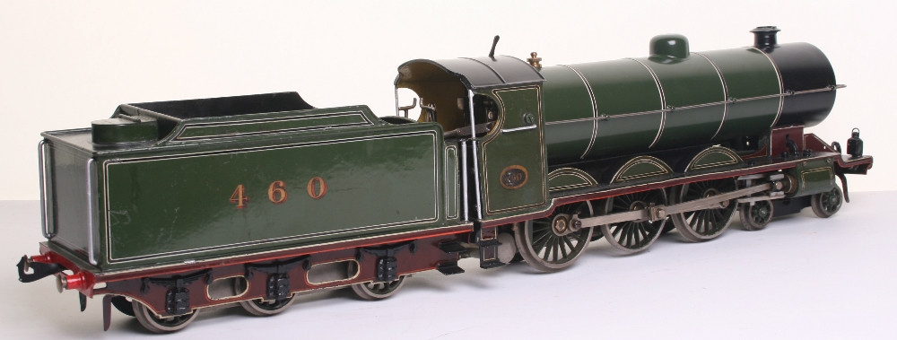 * Bing for Bassett-Lowke gauge II live steam 4-6-0 Express locomotive 460 and tender, circa 1927, - Image 2 of 4