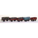 * Bing gauge I Shield & Brown tank wagon and four open wagons, Shield & Brown of Glasgow,