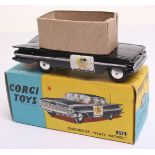 Corgi Toys 223 Chevrolet “ State Patrol” black body, lemon interior,flat spun wheel hubs, in near