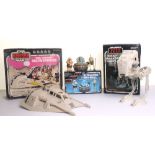 Palitoy Empire Strikes Back Snowspeeder, box shows some dirt staining and creases. Some sticker