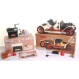 Mamod SA1 Steam Roadster and SP3 Steam engine, both boxed, good to excellent condition, boxes good