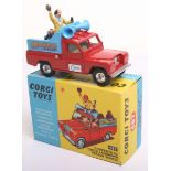 Corgi Toys 487 Chipperfields Circus Landrover Parade Vehicle, red body, yellow interior, blue