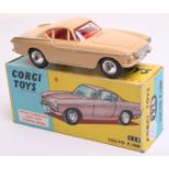 Corgi Toys 228 Volvo P1800, beige body, red interior, spun wheel hubs, in near mint condition,