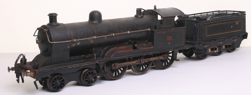 Marklin gauge I c/w 4-6-0 LNWR  engine No.66 Experiment locomotive and tender, circa 1910, forward/