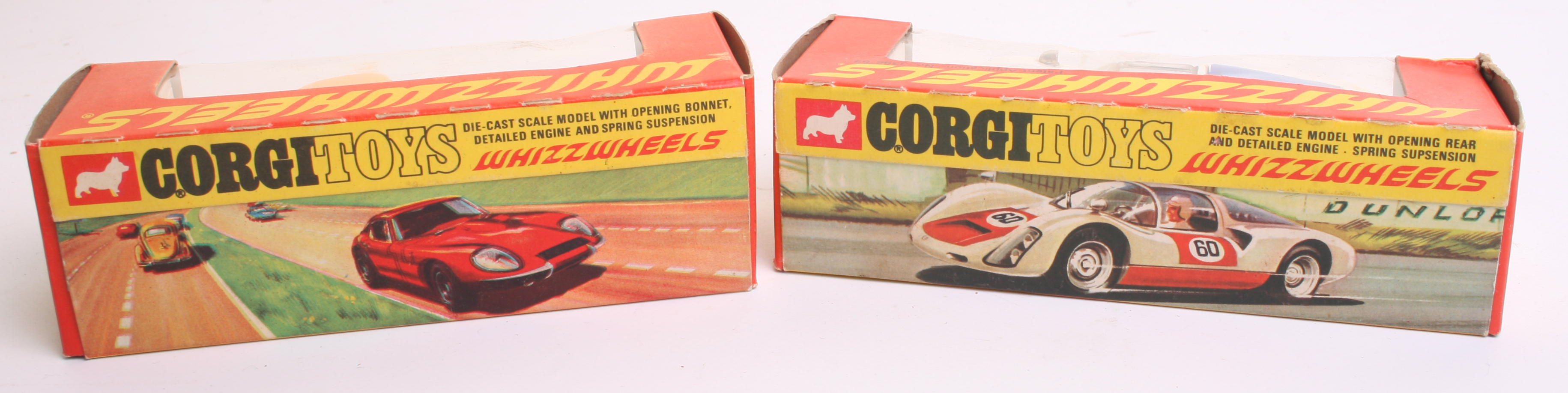 Two Corgi Toys Whizzwheels,317Marcos 3 Litre, orange body, black stripe,371 Porsche Carrera 6, - Image 2 of 2