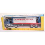 Corgi Major Toys 1137 Ford Articulated Truck “ Express Service” metallic blue/red/silver body,