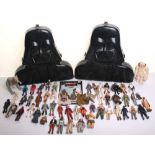 Selection of Vintage Star Wars Action Figures, consisting of C3PO 1st type, Chewbacca, Luke