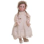 Kammer & Reinhardt 114 bisque head character doll with glass eyes, German circa 1909 with weighted