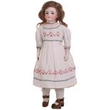 Simon & Halbig 905 bisque shoulder head doll, German circa 1890, with weighted blue glass eyes,