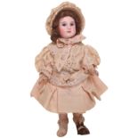 A good and early French wood and composition eight ball-joint dolls body, circa 1880, with fixed