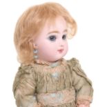 Tete Jumeau, size 2 bisque head Bebe, French circa 1885, the beautiful pale bisque head with fixed