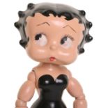A Cameo Doll Co wooden jointed ‘Betty Boop’ doll, American 1932, the cartoon character with black