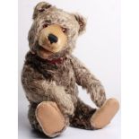 A rare Steiff Teddy Baby, circa 1930, the brown and white mohair bear with brown and black glass